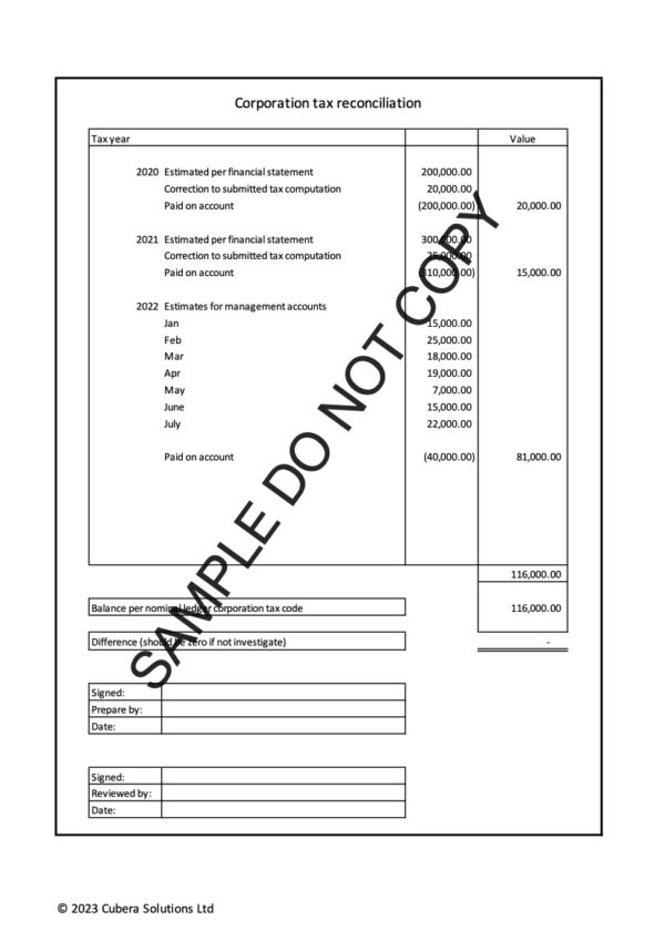 0200 Corporation tax reconciliation form - Image 2